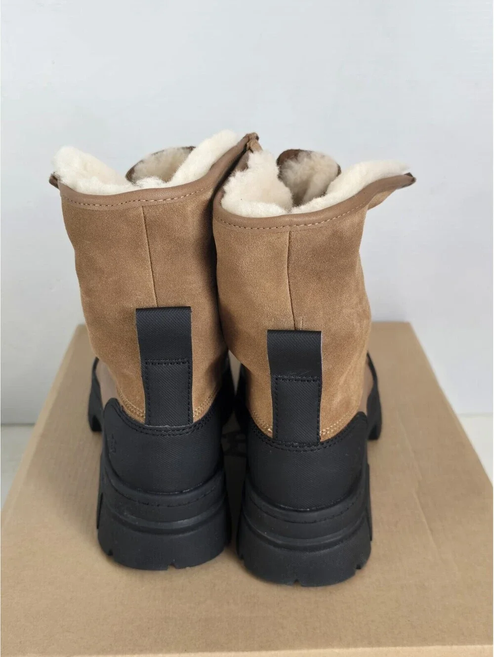 UGG Ashton Addie Chestnut Waterproof Leather Short Snow Boots Size 9 Women NIB